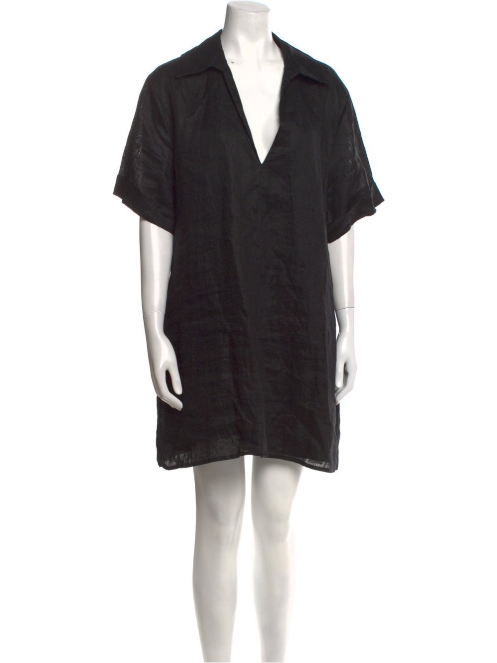 DISSH Linen Mini Dress Black Size 12
